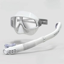 스노쿨링 다이빙 물안경 김서림 방지 물놀이 마스크, 화이트