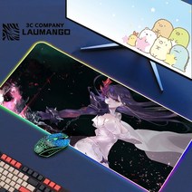 에픽 세븐 Rgb 마우스 패드 게이머 키보드 매트 책상 애니메이션 카펫 Pc 빅 게임 캐비닛 확장, 03 GG001212_02 RGB300x600x3mm