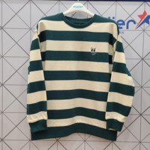 에꼴리에 더센트럴 보스턴 테리어 스트라이프 맨투맨티 22D0404