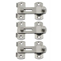 스테인레스 스틸 홈 안전 게이트 도어 볼트 래치 슬라이드 하드웨어 3X 20X50x70mm, 01 은
