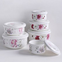 [바보사랑] 레트로 본차이나 도자기 뚜껑찬통(대), 쿠팡윙 에일린, 쿠팡윙 본상품선택