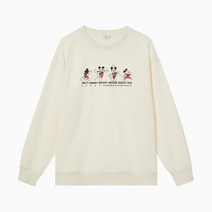 [JAJU/자주] [온라인전용]여 디즈니_탄탄 스웨트 셔츠_아이보리