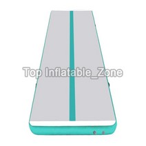 에어바운스 가정용 홈 에어 바이킹 미끄럼틀 시소 바나나 물놀이 놀이터 트랙 매트 판매, 펌프가 있는 5x1x0.2m, 민트 그린 싱글