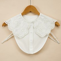 보드미 이너카라 펀칭 자수 빅 페이크 카라 넥케이프 빅카라
