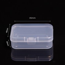 틴케이스 사각 미니 보관함 정리함 원형 약 소품 티백 머리핀 다용도 박스 수납 상자 화장대 아크릴 탕비실 플라스틱 상자 반투명 포장 보관 방진 내구성 강한 보석 케이스 컨테이너, 1개, 1.65x45x2cm