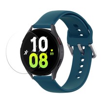 스페이스쉴드 갤럭시워치5 40mm 호환 베이직 실리콘 스트랩 시계줄 밴드 18color 3+1, L, 미드나잇블루