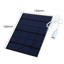 태양광 패널 인버터 설치 태양열 YAGOU-5W 6V 전지 배터리 충전기 DIY 모듈 USB 포트 휴대용 야외 열 충전 여행 2W, 02 5W