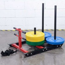 파워슬레드 크로스핏 피트니스 지구력 근력 순발력, 스트랩이 있는 WS501 푸시풀 슬레드