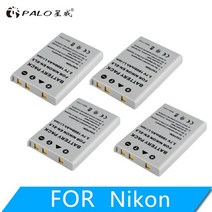 니콘배터리 palo 1600mah en-el5 en el5 enel5 디지털 카메라 배터리 for nikon coolpix p4 p80 p90 p100 p500 p510 호환, 4pcs 배터리