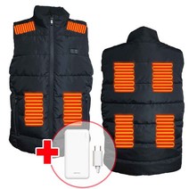 프리누아 8열판 패딩 발열조끼 + 보조배터리