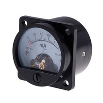 1개 2.5 정확도 DC 0-100mA 전류계 SO-45 클래스 원형 아날로그 패널 미터 검정색, 한개옵션0