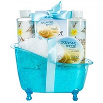 Home Spa Bath Basket - Fresh Aquatic Oceanside Breeze Spa Set For Women - Bath &