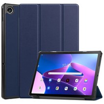 레노버 Xiaoxin 패드 2022 10.6 "탭 M10 플러스 3 세대 케이스 TB128FU Funda 태블릿 삼중 마그네틱, CHINA, M10Plus 3rd 10.6inch, 네이비 블루, 10 네이비 블루