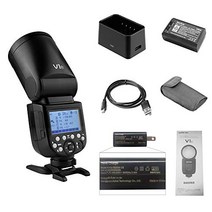 [Godox 정규 대리]GODOX V1F 카메라 플래시 스트로보 라운드 헤드 후지 후지 필름 X-Pro2 X-T20 X-T2 X-T1 GFX50S GFX50R 카메라용 결혼식 촬영 초상화 촬영 스튜디오 촬영용 [품]