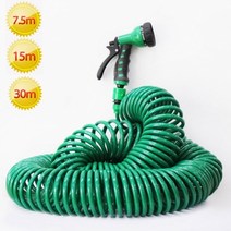 STNY_스프링 호스 꼬임방지 세차 청소 (15m) 고압 고무 물호수 분사 용 정원