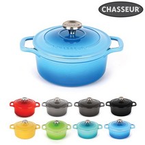 [차세르] 프리미엄 무쇠주물 양수냄비 18cm 색상 선택가능, 색상선택:07_케비어, 상세 설명 참조