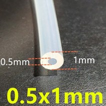 분수호스 1 미터 27 크기 0.5mm 12mm 식품 등급 투명 실리콘 호스 호스카트, 0.5x1mm