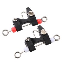 2pcs 바다 낚시 무게 릴리스 클램프, 블랙, 스테인레스 스틸