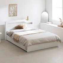 파로마 캐럴2 LED 3단 수납침대 Q 인디파워독립매트, 화이트