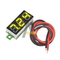 테스터 검전기 DC 2.5-30V 0.28 인치 미니 LED 디지털 전압계 패널 2 와이어 자동차 오토바이 전기 볼트 5V 12V 24V 155987, 2.5-30V Yellow
