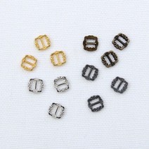 짱패브릭 인형옷부자재)(4개) 3.5mm 플라워일자조리개, 실버