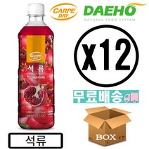 까르페데이 과일음료 베이스/액상 1000ml(12병 1박스), 석류, 12개, 1000ml