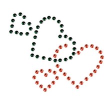 아트박스/이쁨 의류리폼 핫픽스 모티브 heart-015, Red Blue