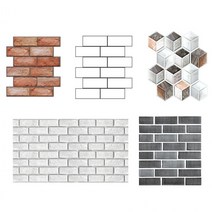 3D입체 부착식 파벽돌 폼벽지 스티커 셀프시공, 06 입체파벽돌 빈티지 레드