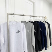 챔브로스 남자 여자 6컬러 자수 오버핏 면 맨투맨