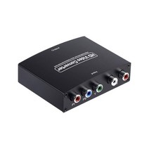 YPbPr R/L to HDMI 호환 변환기 1080P 컴포넌트 비디오 컨버터 DVD HDTV 모니터 프로젝터용 오디오 어댑터, Black, 01 Black