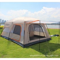 캠핑용 사계절 텐트 튼튼한 가족 에어 난방 원터치 터널형 원터치그늘막 겨울용 차박도킹 방한 야전침대 할인매장 6인용 루프탑 오토 팝업 돔, 소규모 5-8명, E