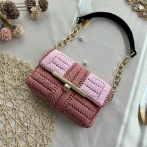 도두리 DIY 가방만들기 망뜨개 손뜨개질 네트공예 코바늘 뜨개질 패키지 키트 토리숄더백, 토리 핑크 스무디