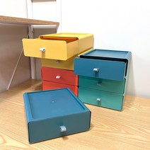 데코리타 책상 욕실 식탁 다용도 슬라이딩 미니 정리함, (세트 4p)책상 정리함, 민트 4p