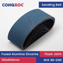 벨트샌더 샌딩 벨트 10 개 100x610mm 4 quotx 24quot 금속 연마 용 융합 알루미나 지르코니아, [01] 40-Coarse, [01] 100x610mm