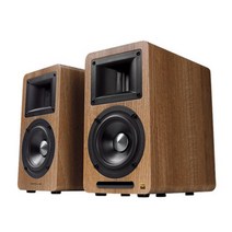 바이크Airpulse A80 블루투스 액티브 스피커 Bookshefl 서브 우퍼 출력 APT-X 5.0 XOMS USB 원격 제어 데스, 01 Wood color