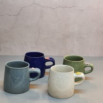 도자기 머그컵 선물용 예쁜머그 매화 350ml 500ml, 대500ml, 블루