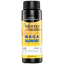 로레알 프리퍼런스 퍼머넌트 헤어컬러 메가 블론즈 59.1ml, MB5 Lightest Champagne Blonde, 1개