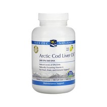 Nordic Naturals Arctic Cod Liver Oil Lemon 노르딕 내추럴스 코드 리버오일 대구간유 레몬 1000mg 180정