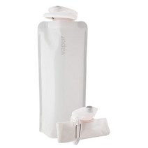 Vapur Element 플렉스블 워터팩 - 카라비너 포함 1 그레이 및 청록색 베이퍼, 1 Liter 33 Ounces, Whiteout