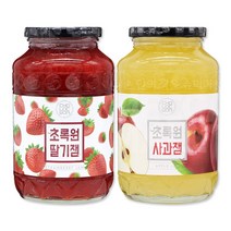 초록원 딸기잼1kg +사과잼1kg (쨈 토스트 시럽)