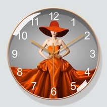 북유럽 예쁜 벽시계 미용실 카페 벽시계 선물 개업 집들이 무소음, 골드 프레임과 바늘