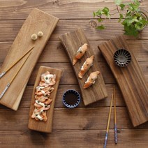 레인트리 웨이브 원목 스시보드 플레이트 도마 (4size)