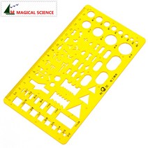 17cm 플라스틱 전기 템플릿 학생용 물리적 드로잉 눈금자 회로 디자인 보드 KJ006