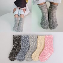 마일드울 유아동 울양말 5족세트/겨울/니트/꽈배기/따뜻/보카시/아기/어린이/남아/여아/선물/답례품