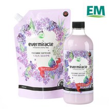 에버미라클 EM 초고농축 섬유유연제 본품+리필 라일락 블루밍 부케, 본품 2개+리필 2개, 1개