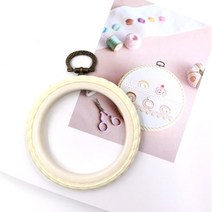 모모의공방/ 고무수틀-아이보리 7cm 11cm 15cm 19cm / 십자수 프랑스자수/ 악세사리 자수용 후프/ 인테리어액자