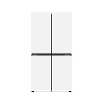 LG전자 디오스 오브제컬렉션 4도어 냉장고 T873MWW012 870L 방문설치, 화이트(상), 화이트(하)