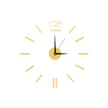 수입인테리어벽시계 무소음 led시계 벽시계 3d luminous wall clock frameless acrylic diy digital clock wall 스티커 silent, 금빛이 없다, 16인치