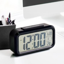 스마트 센서라이트 인테리어 LCD 건전지 탁상시계 전자탁상시계 빈티지탁상시계 무소음탁상시계 디지털탁상시계 책상시계 알람탁상시계 모던탁상시계 예쁜탁상시계 디자인탁상시계 건전지탁상시계 야광시계 인테리어탁상시계 테이블시계, 스마트 LCD 탁상시계 블랙