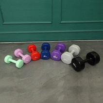 프로모릭스 컬러 코팅 육각 아령, 4kg, 1개